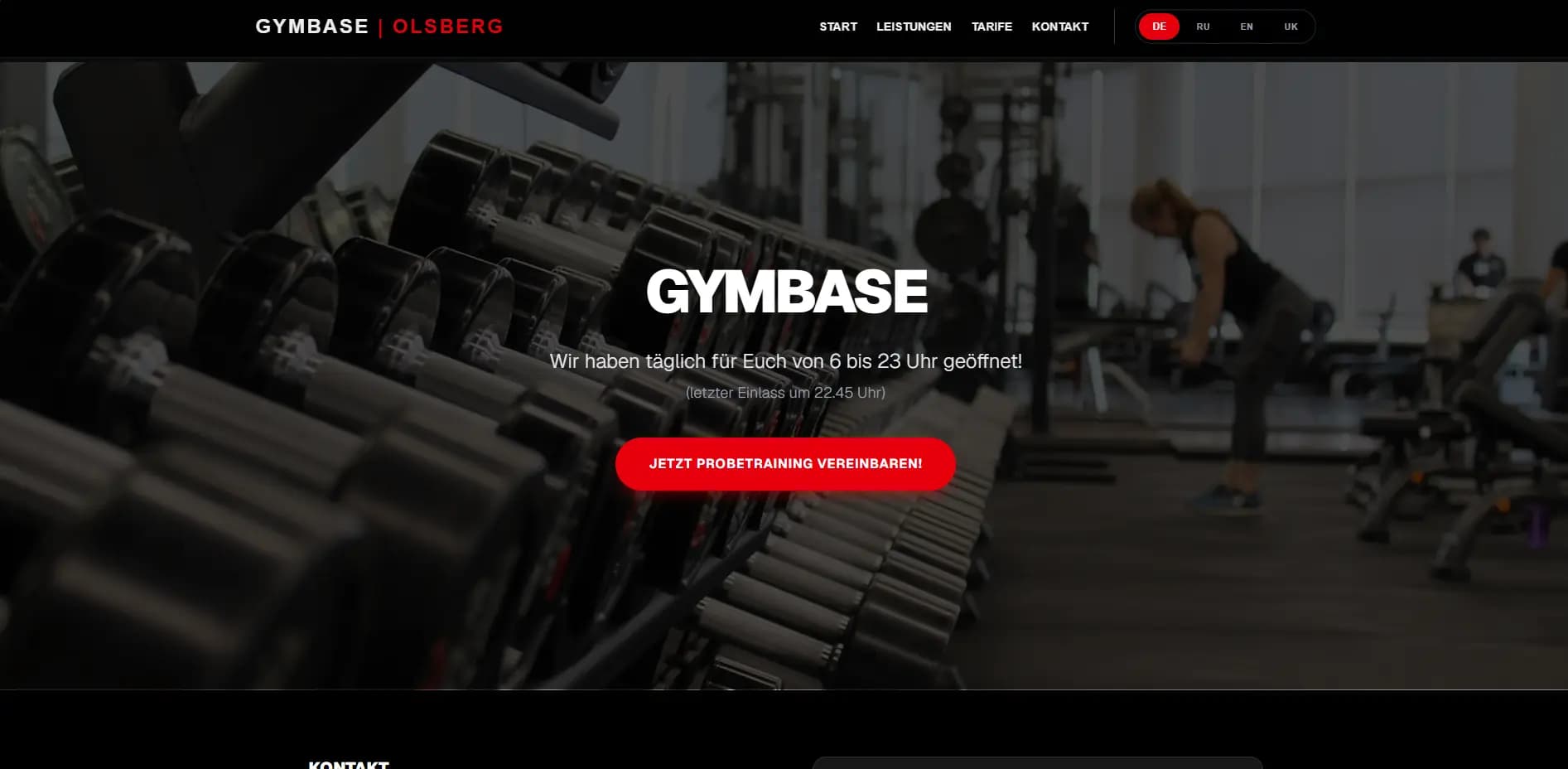 Fitness Club Website